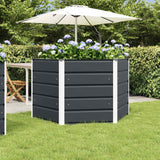 vidaXL Plantenbak Ivoor 129 x 129 x 45 cm Staal