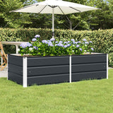 vidaXL Ivory Planter 160 x 80 x 45 cm Steel