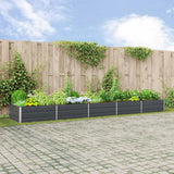 vidaXL Plantenbak Ivoor 195 x 100 x 45 cm Gegevens staal