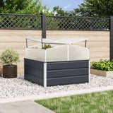 vidaXL Plantenbak Ivoor 100 x 100 x 77 cm Gegevens staal