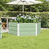 vidaXL Plantenbak Ivoor 129 x 129 x 45 cm Staal