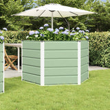 vidaXL Plantenbak Ivoor 129 x 129 x 45 cm Staal