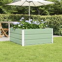 vidaXL Plantenbak Ivoor 100 x 100 x 45 cm Staal