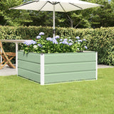 vidaXL Plantenbak Ivoor 100 x 100 x 45 cm Staal