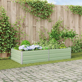 vidaXL Plantenbak Ivoor 195 x 100 x 45 cm Gegevens staal