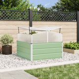 vidaXL Plantenbak Ivoor 100 x 100 x 77 cm Gegevens staal