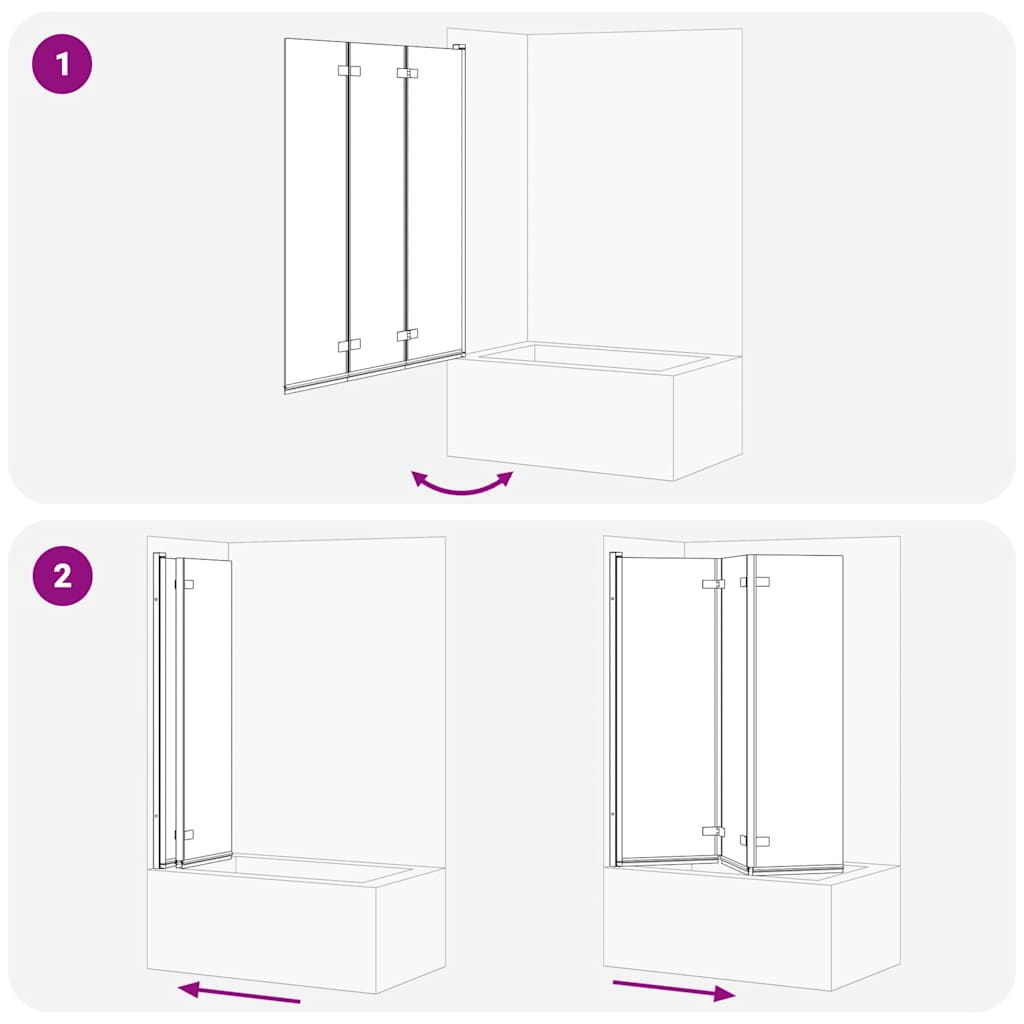 vidaXL Douche Omheining Goud 130 x 138 cm ESG Glas en Aluminium