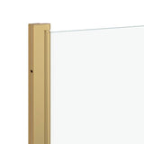 vidaXL Douche Omheining Goud 130 x 138 cm ESG Glas en Aluminium