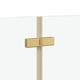 vidaXL Douche Omheining Goud 130 x 138 cm ESG Glas en Aluminium