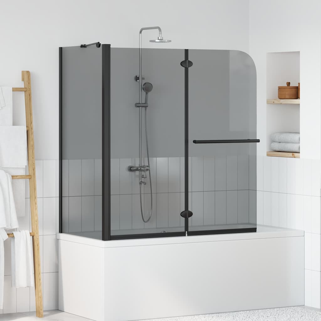 vidaXL Bi-Fold Shower Enclosure Dark Transparent 120 x 67 x 129 cm