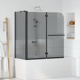 vidaXL Bi-Fold Shower Enclosure Dark Transparent 120 x 67 x 129 cm