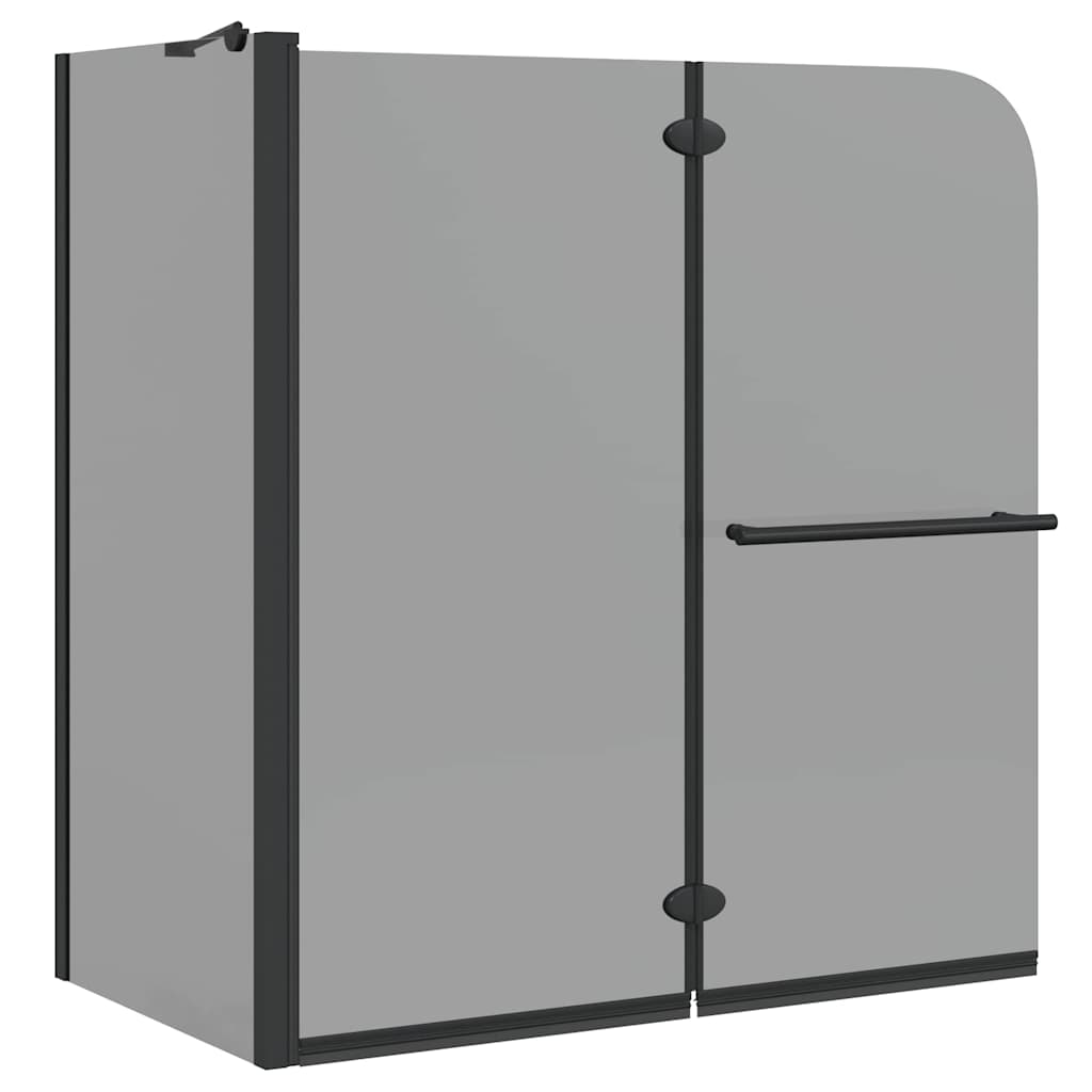 vidaXL Bi-Fold Shower Enclosure Dark Transparent 120 x 67 x 129 cm