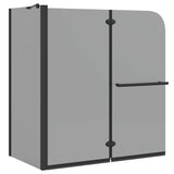 vidaXL Bi-Fold Shower Enclosure Dark Transparent 120 x 67 x 129 cm