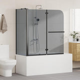 vidaXL Bi-Fold Shower Enclosure Dark Transparent 120 x 67 x 129 cm