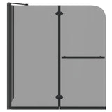 vidaXL Bi-Fold Shower Enclosure Dark Transparent 120 x 67 x 129 cm