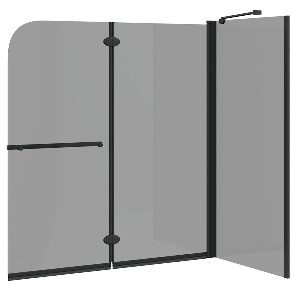 vidaXL Bi-Fold Shower Enclosure Dark Transparent 120 x 67 x 129 cm