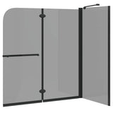 vidaXL Bi-Fold Shower Enclosure Dark Transparent 120 x 67 x 129 cm