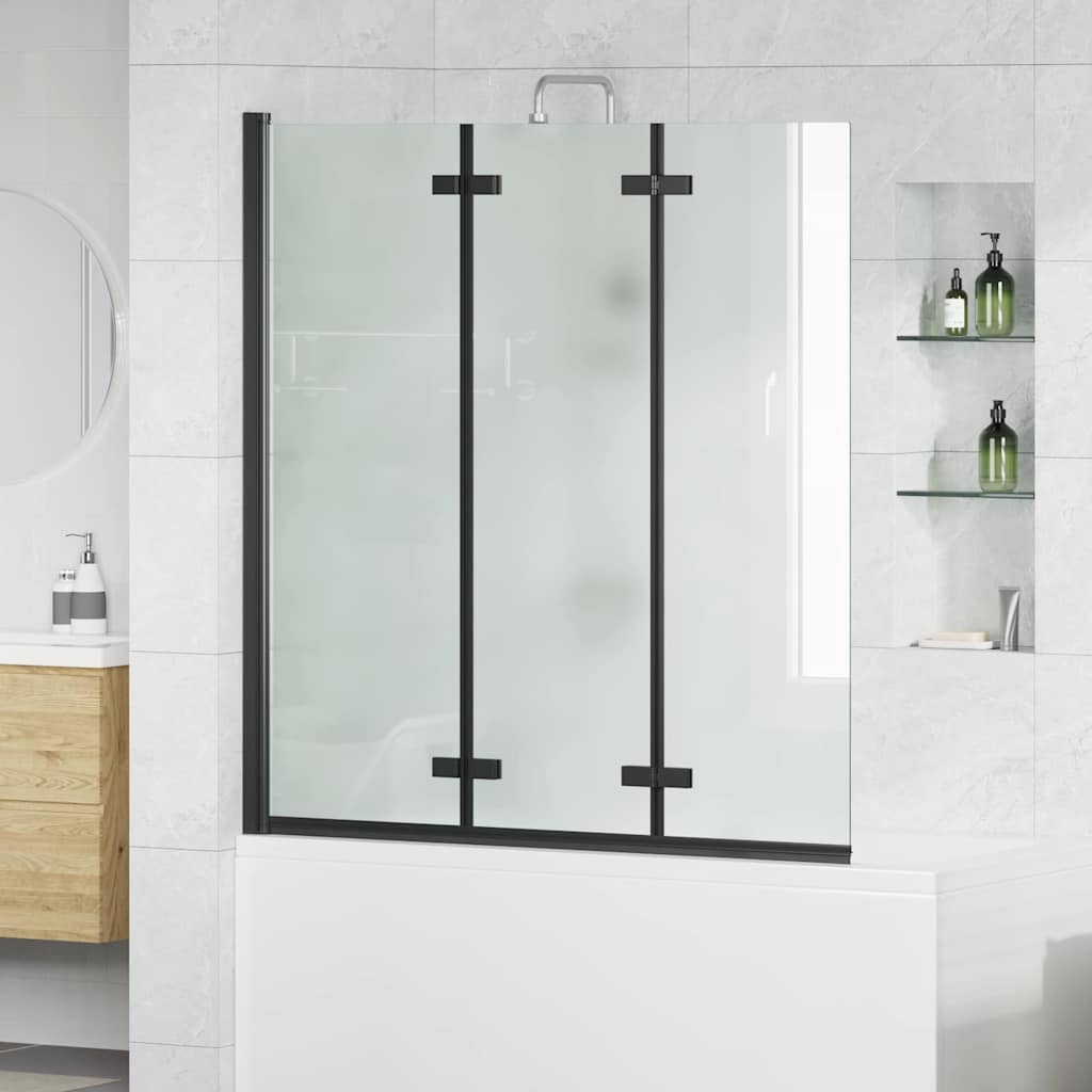 vidaXL Douche Omheining Goud 130 x 138 cm ESG Glas en Aluminium