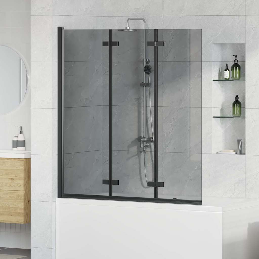 vidaXL Douche Omheining Goud 130 x 138 cm ESG Glas en Aluminium