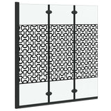 vidaXL Douche Omheining Zwart en Transparant 130 x 130 cm gehard glas