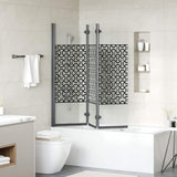 vidaXL Douche Omheining Zwart en Transparant 130 x 130 cm gehard glas