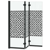 vidaXL Douche Omheining Zwart en Transparant 130 x 130 cm gehard glas