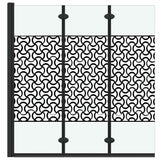 vidaXL Douche Omheining Zwart en Transparant 130 x 130 cm gehard glas