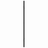vidaXL Douche Omheining Zwart en Transparant 130 x 130 cm gehard glas