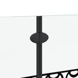 vidaXL Douche Omheining Zwart en Transparant 130 x 130 cm gehard glas