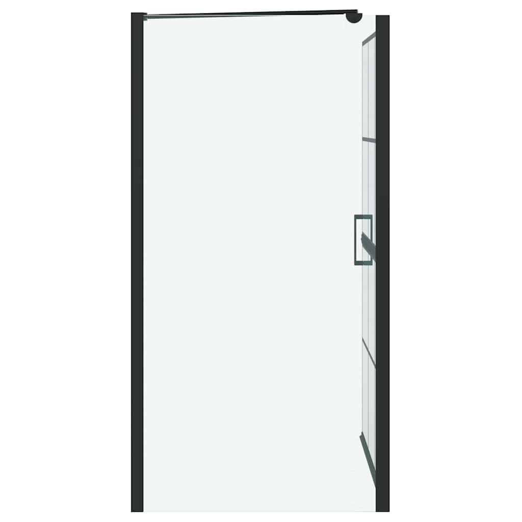 vidaXL Bad Douche Scherm Zwart en Transparant 80 x 68 x 128 cm