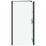 vidaXL Bad Douche Scherm Zwart en Transparant 80 x 68 x 128 cm