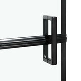 vidaXL Bad Douche Scherm Zwart en Transparant 80 x 68 x 128 cm