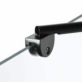 vidaXL Bad Douche Scherm Zwart en Transparant 80 x 68 x 128 cm