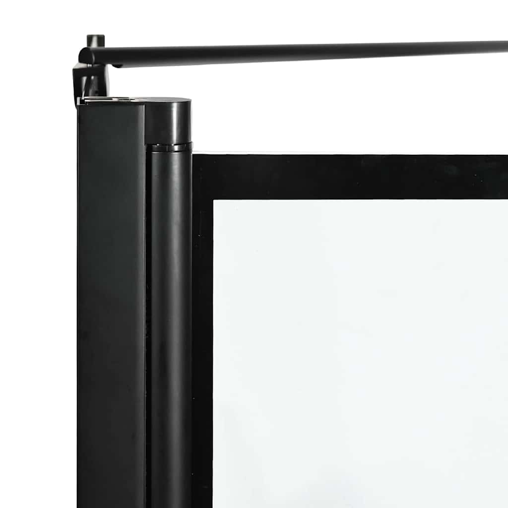 vidaXL Bad Douche Scherm Zwart en Transparant 80 x 68 x 128 cm