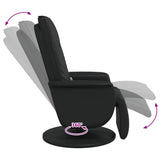 vidaXL Swivel Massage Recliner Black 71 x 90 x 105 cm Artificial Leather