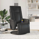 vidaXL Swivel Massage Recliner Black 71 x 90 x 105 cm Artificial Leather