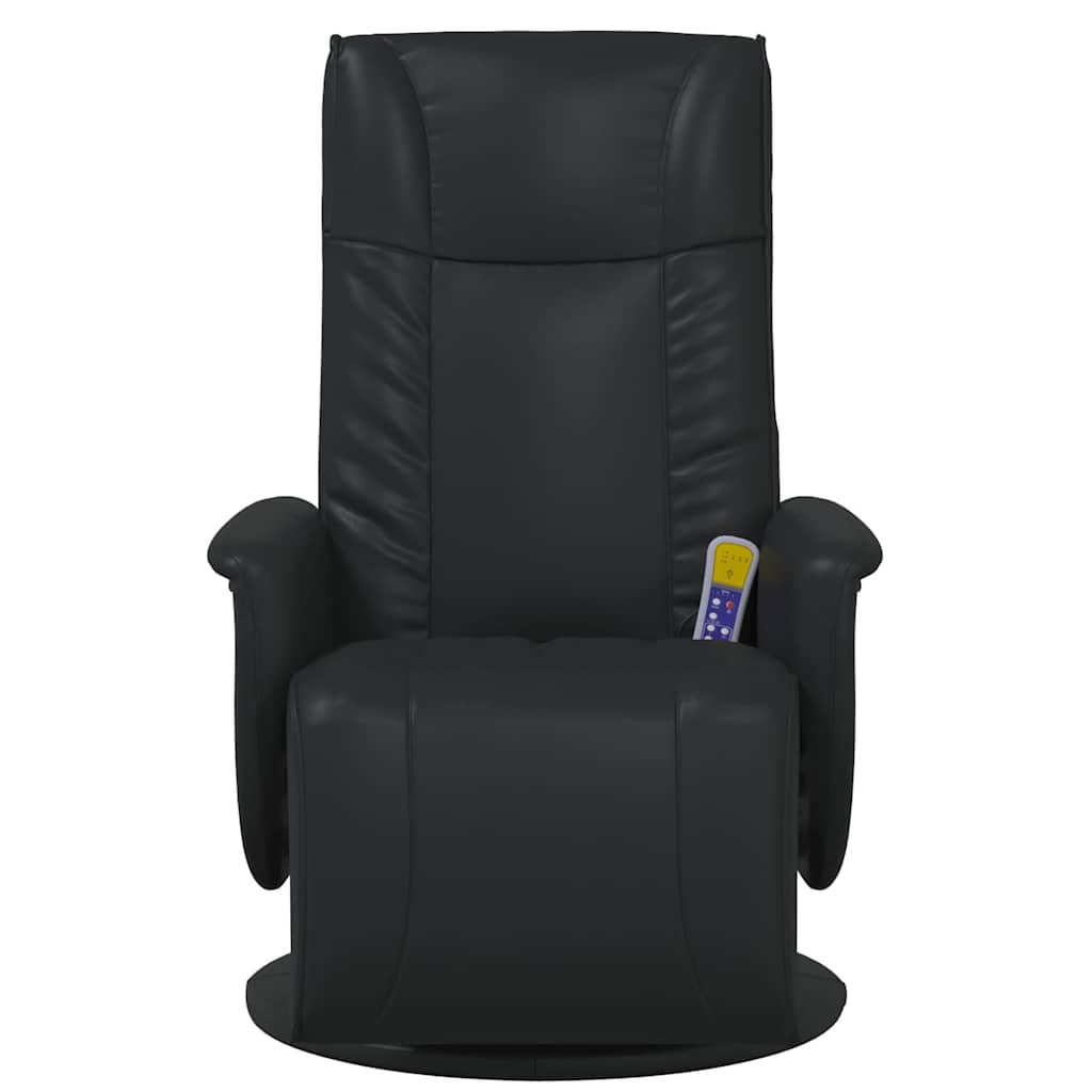 vidaXL Swivel Massage Recliner Black 71 x 90 x 105 cm Artificial Leather