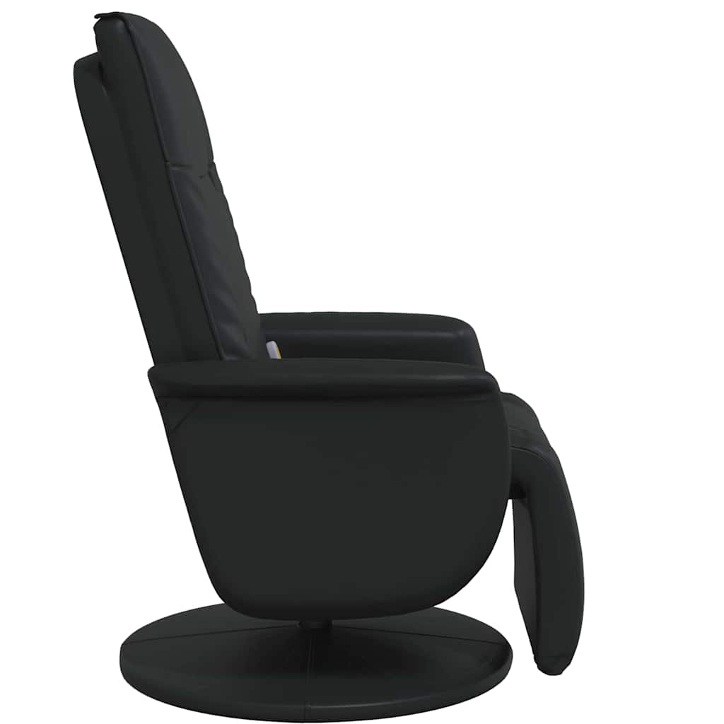 vidaXL Swivel Massage Recliner Black 71 x 90 x 105 cm Artificial Leather