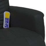vidaXL Swivel Massage Recliner Black 71 x 90 x 105 cm Artificial Leather