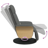 vidaXL Massage Relaxstoel Donkergrijs 79 x 87 x 104,5 cm Stof