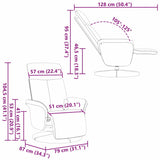 vidaXL Massage Relaxstoel Donkergrijs 79 x 87 x 104,5 cm Stof
