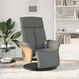 vidaXL Massage Relaxstoel Donkergrijs 79 x 87 x 104,5 cm Stof