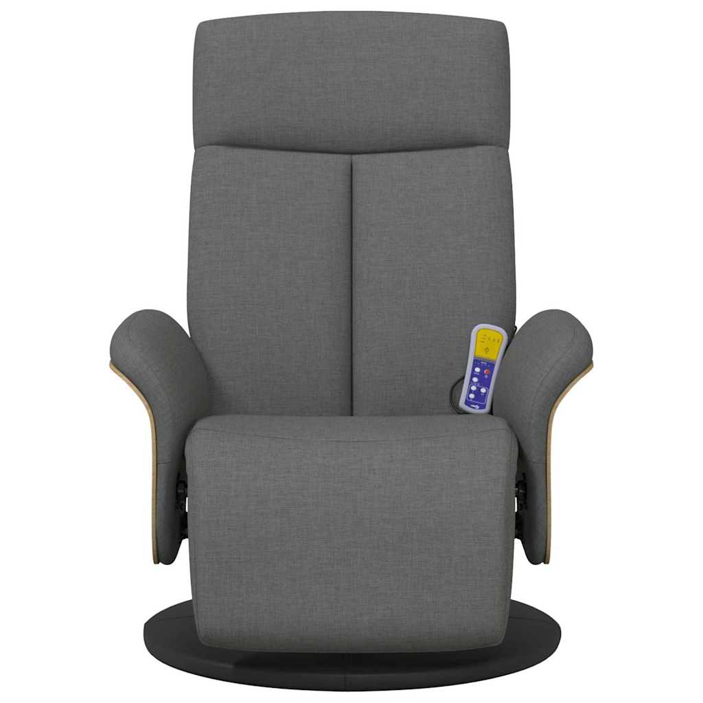 vidaXL Massage Relaxstoel Donkergrijs 79 x 87 x 104,5 cm Stof