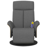 vidaXL Massage Relaxstoel Donkergrijs 79 x 87 x 104,5 cm Stof