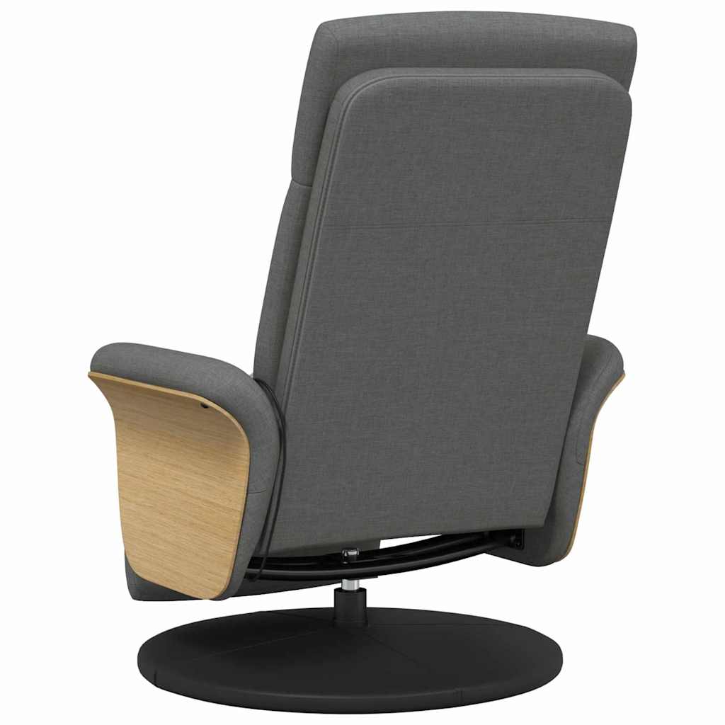 vidaXL Massage Relaxstoel Donkergrijs 79 x 87 x 104,5 cm Stof