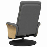 vidaXL Massage Relaxstoel Donkergrijs 79 x 87 x 104,5 cm Stof