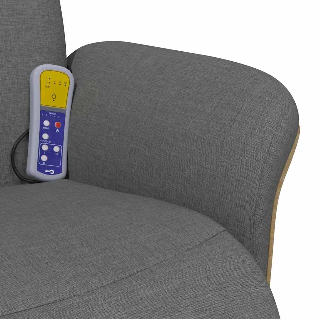 vidaXL Massage Relaxstoel Donkergrijs 79 x 87 x 104,5 cm Stof