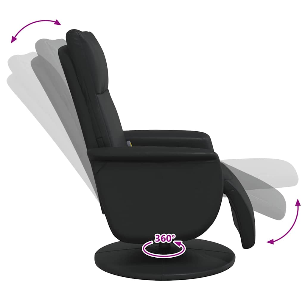 vidaXL Massage Relaxstoel Zwart 71 x 90 x 105 cm Kunstleer