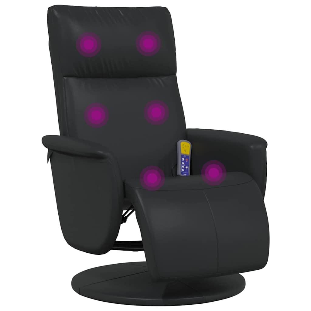 vidaXL Massage Relaxstoel Zwart 71 x 90 x 105 cm Kunstleer