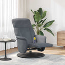 vidaXL Massage Recliner Dark Grey 91 x 71 x 105 cm Velvet